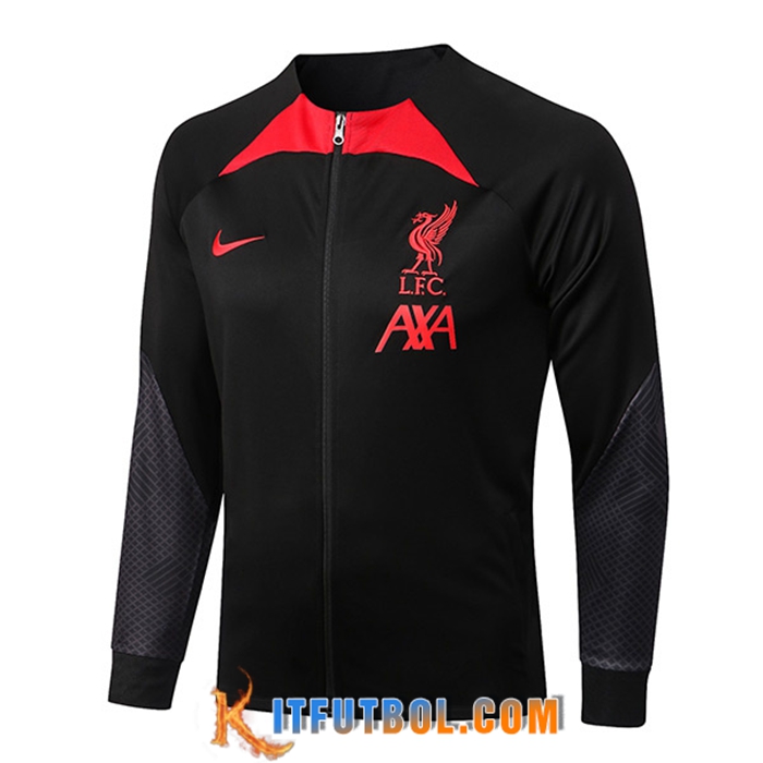 Chaquetas Futbol FC Liverpool Negro/Rojo 2022/2023