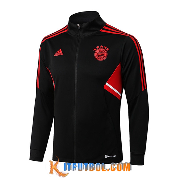 Chaquetas Futbol Bayern Munich High Collar Negro 2022/2023