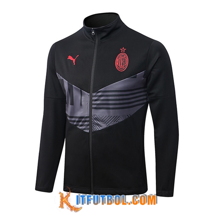 Chaquetas Futbol AC Milan Negro/Gris 2022/2023