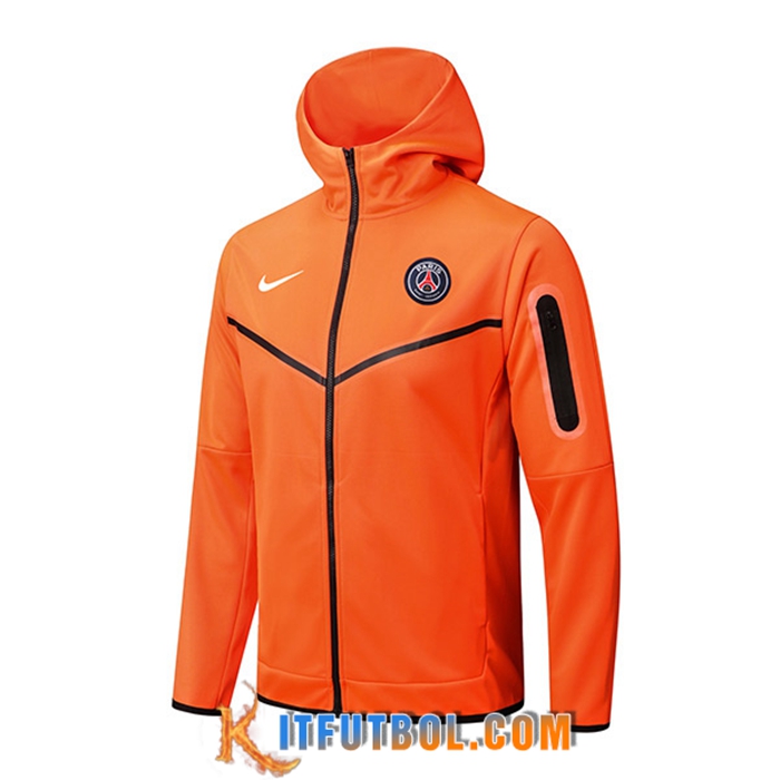 Chaqueta Con Capucha PSG Naranja 2022/2023