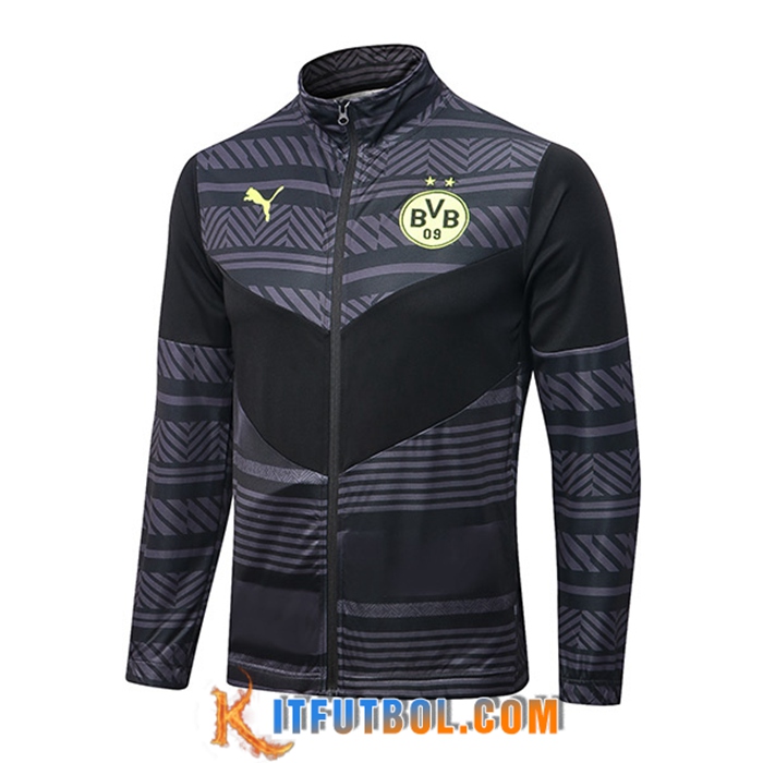 Chaquetas Futbol Dortmund Negro/Gris 2022/2023