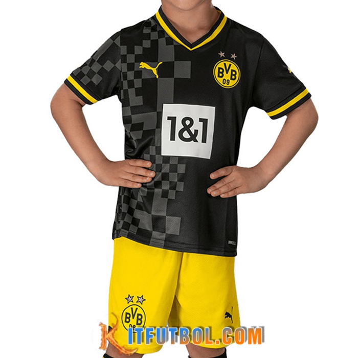 Nueva Camisetas De Futbol Dortmund Ninos Segunda 2022/2023