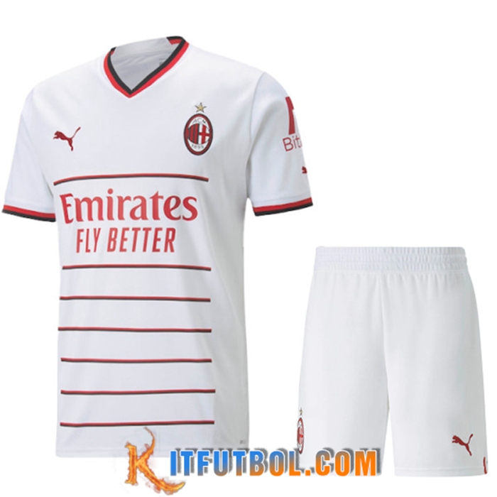 Camisetas De Futbol AC Milan Segunda + Cortos 2022/2023