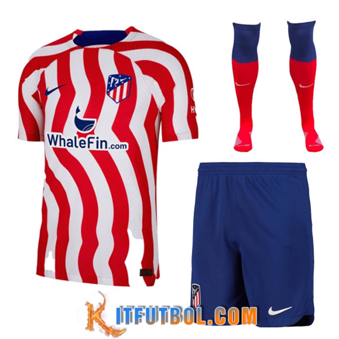 Camisetas De Futbol Atletico Madrid Primera (Cortos + Calcetines) 2022/2023