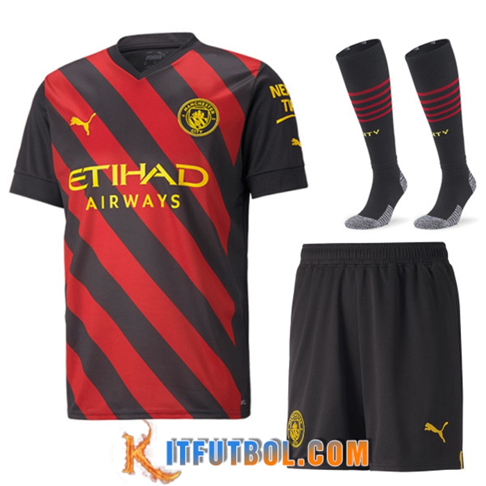 Camisetas De Futbol Manchester City Segunda (Cortos + Calcetines) 2022/2023