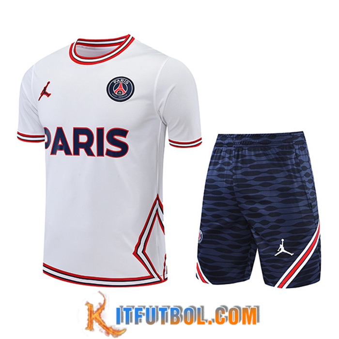 Camiseta Entrenamiento + Cortos Jondan PSG Blanco 2022/2023