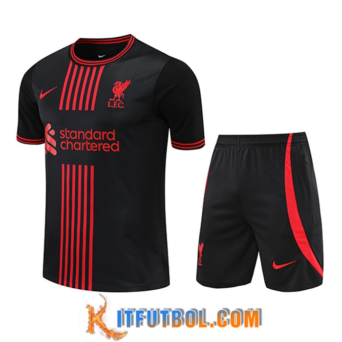 Camiseta Entrenamiento + Cortos FC Liverpool Rojo/Negro 2022/2023
