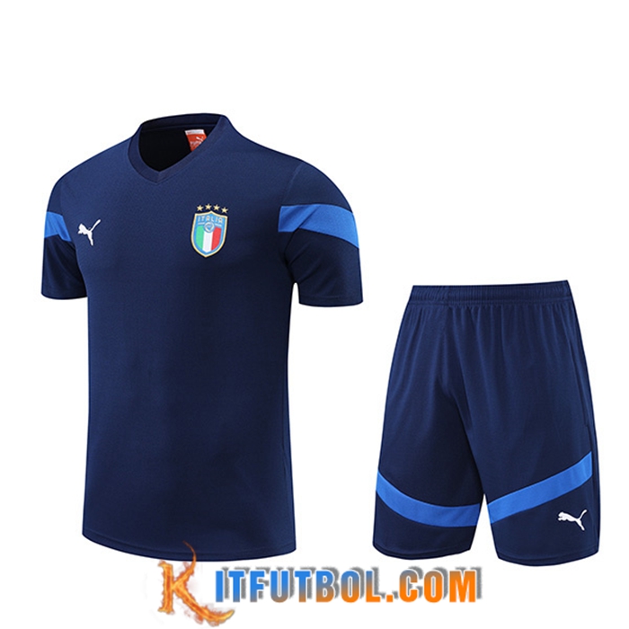 Camiseta Entrenamiento + Cortos Italia Azul marino 2022/2023