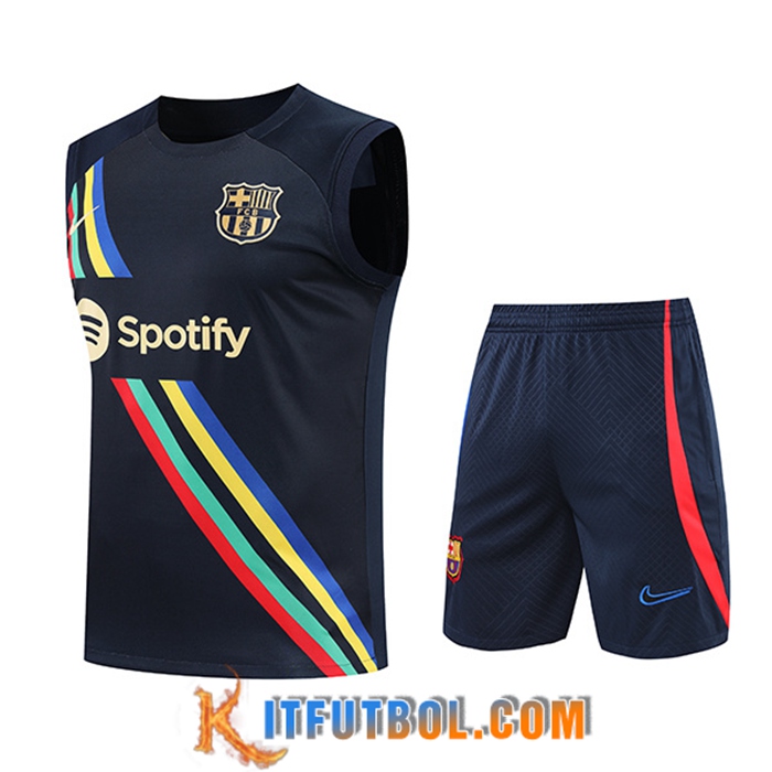 Camiseta Entrenamiento sin mangas + Cortos FC Barcelona Negro 2022/2023