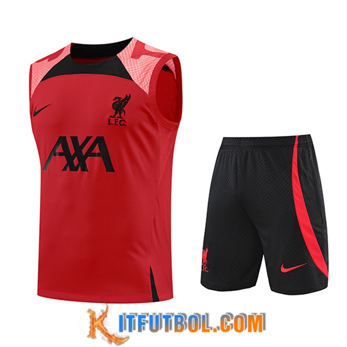 Camiseta Entrenamiento sin mangas + Cortos FC Liverpool Rojo/Negro 2022/2023