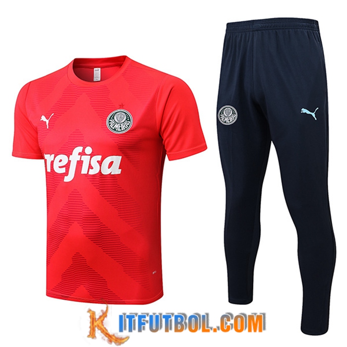 Camiseta Entrenamiento + Pantalones Palmeiras Rojo 2022/2023