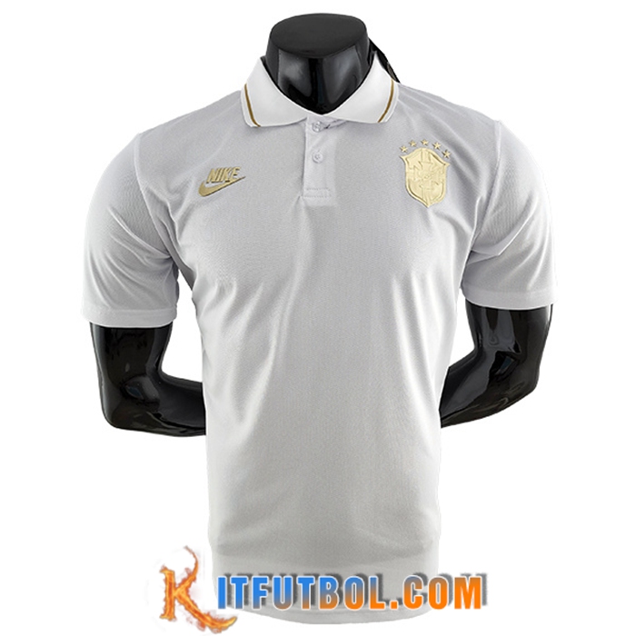 Camiseta Polo Brasil Blanco 2022/2023