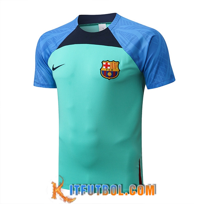 Camiseta Entrenamiento FC Barcelona Azul/Verde 2022/2023