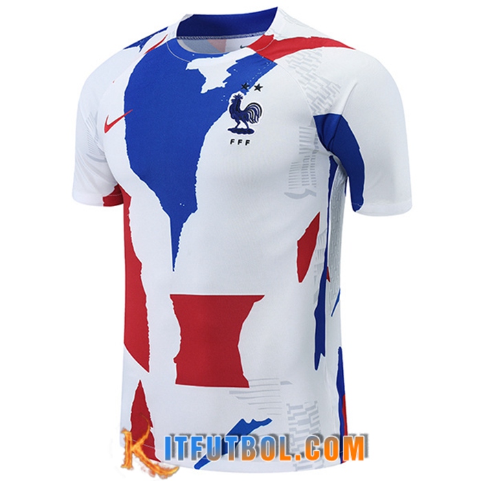 Camiseta Entrenamiento Francia Rojo/Negro/Blanco 2022/2023
