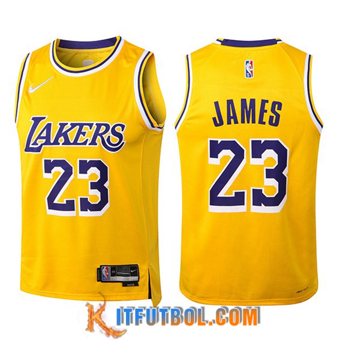 Camisetas Los Angeles Lakers (JAMES #23) Amarillo