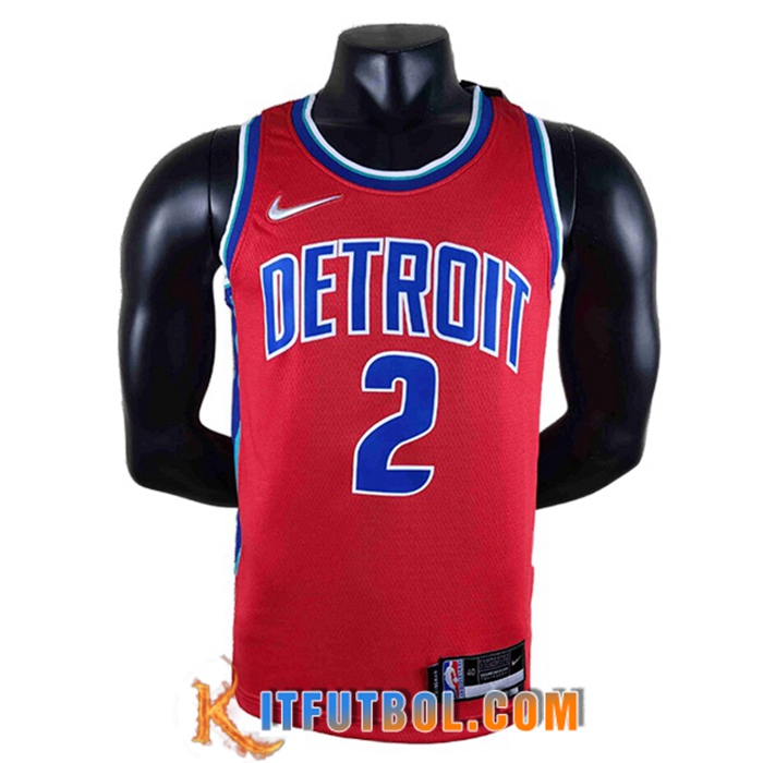 Camisetas Detroit Pistons (CUNNINGHAM #2) Rojo