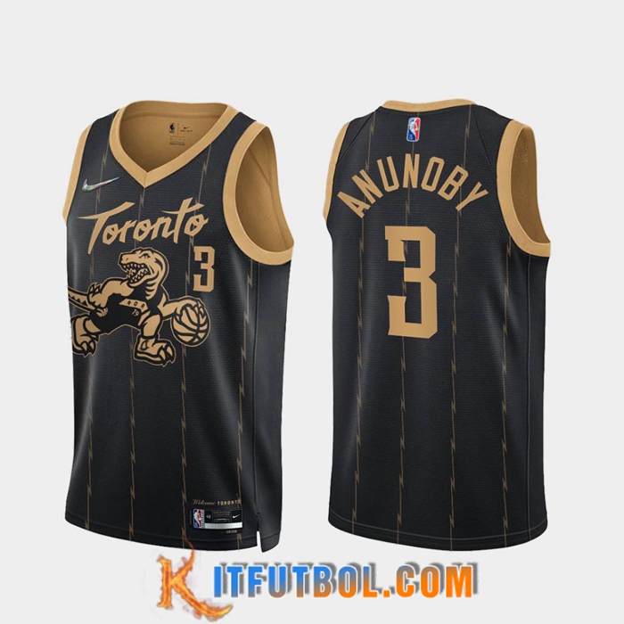 Camisetas Toronto Raptors (ANUNOBY #3) Negro