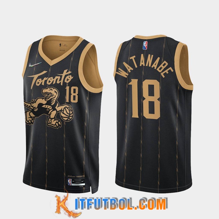 Camisetas Toronto Raptors (WATANABE #18) Negro