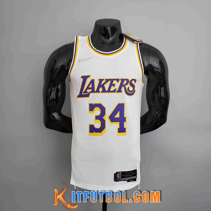 Camisetas Los Angeles Lakers (O'NEAL #34) Blanco