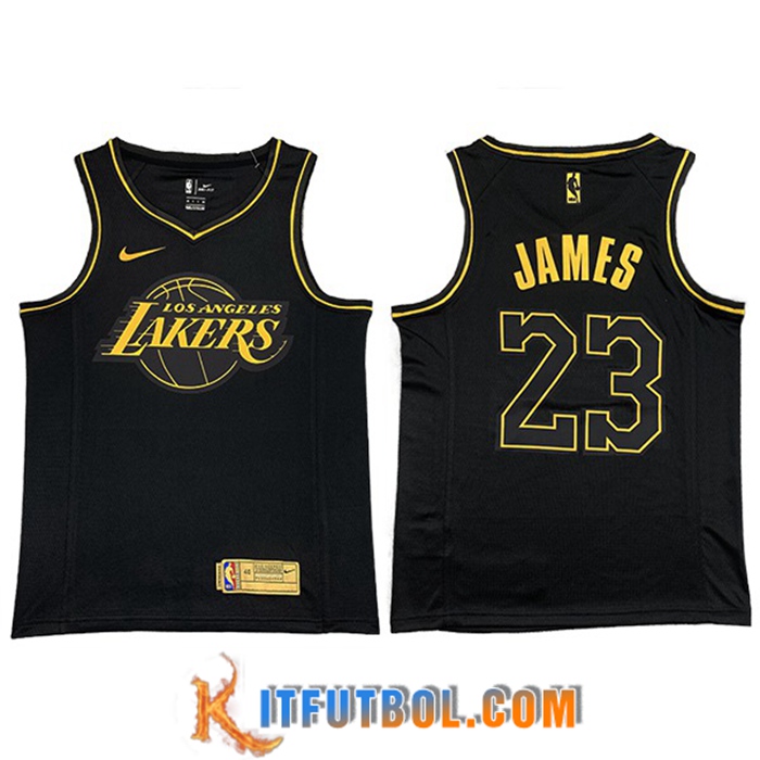 Camisetas Los Angeles Lakers (JAMES #23) Negro