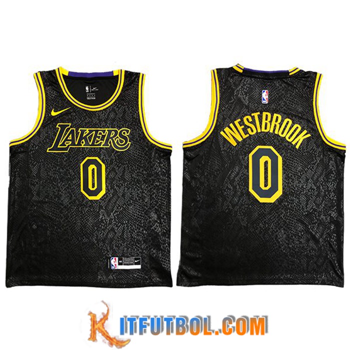 Camisetas Los Angeles Lakers (WESTBROOK #0) Negro