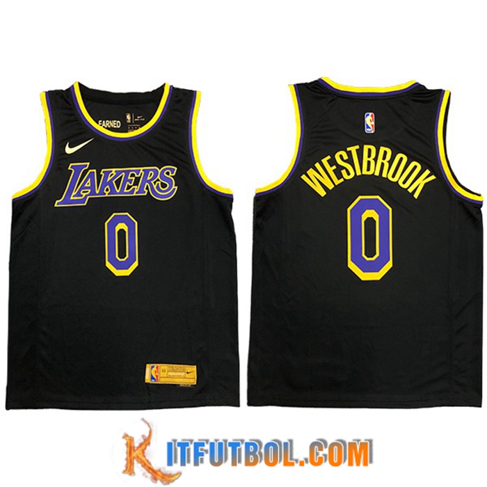 Camisetas Los Angeles Lakers (WESTBROOK #0) Negro