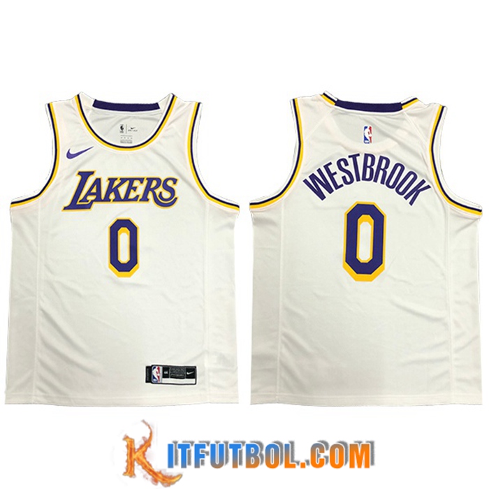 Camisetas Los Angeles Lakers (WESTBROOK #0) Blanco