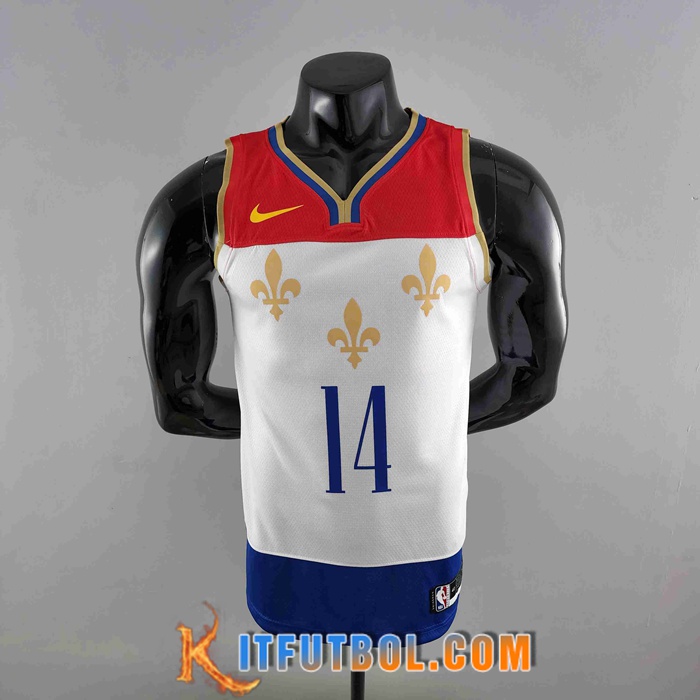 Camisetas New Orleans Pelicans (INGRAM #14) 2020 Rojo/Blanco/Azul Urban Edition