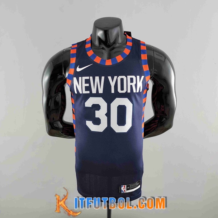 Camisetas New York Knicks (RANDLE #30) Azul Oscuro Striped