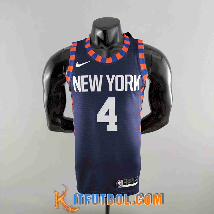 Camisetas New York Knicks (ROSE #4) Azul Oscuro Striped