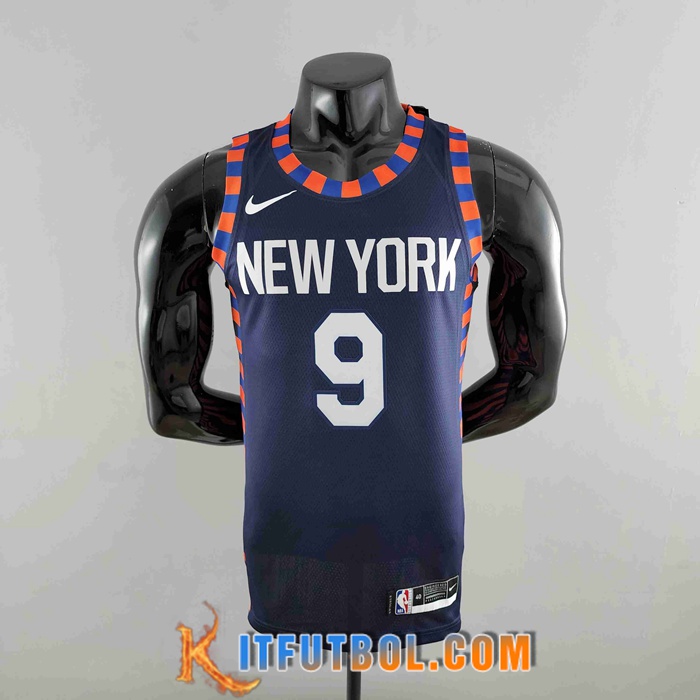 Camisetas New York Knicks (BARRETT #9) Azul Oscuro Striped