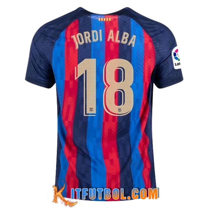Camisetas De Futbol FC Barcelona (JORDI ALBA #18) 2022/23 Primera