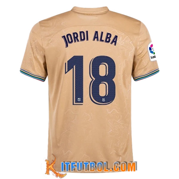 Camisetas De Futbol FC Barcelona (JORDI ALBA #18) 2022/23 Segunda