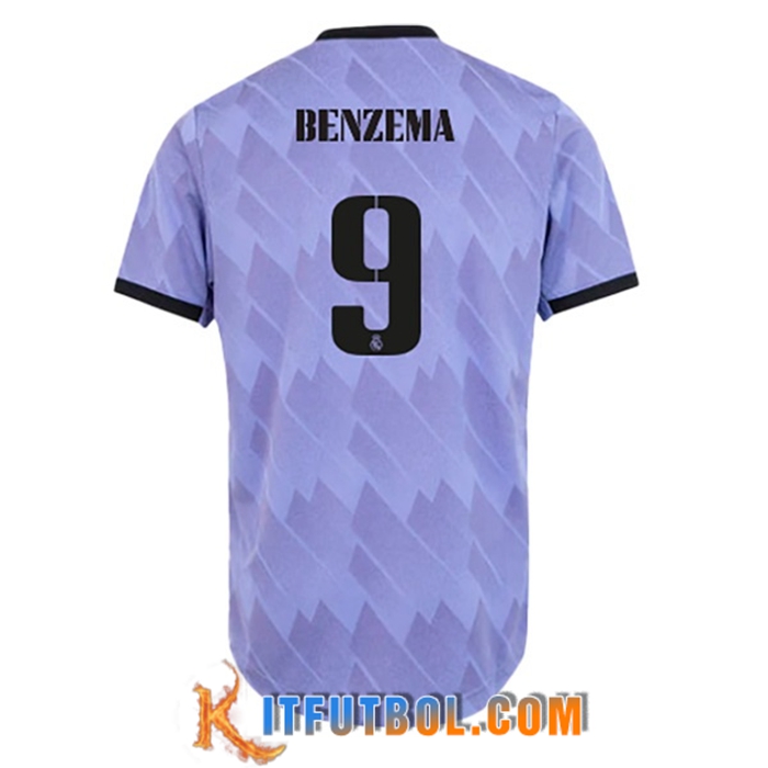 Camisetas De Futbol Real Madrid (BENZEMA #9) 2022/23 Segunda