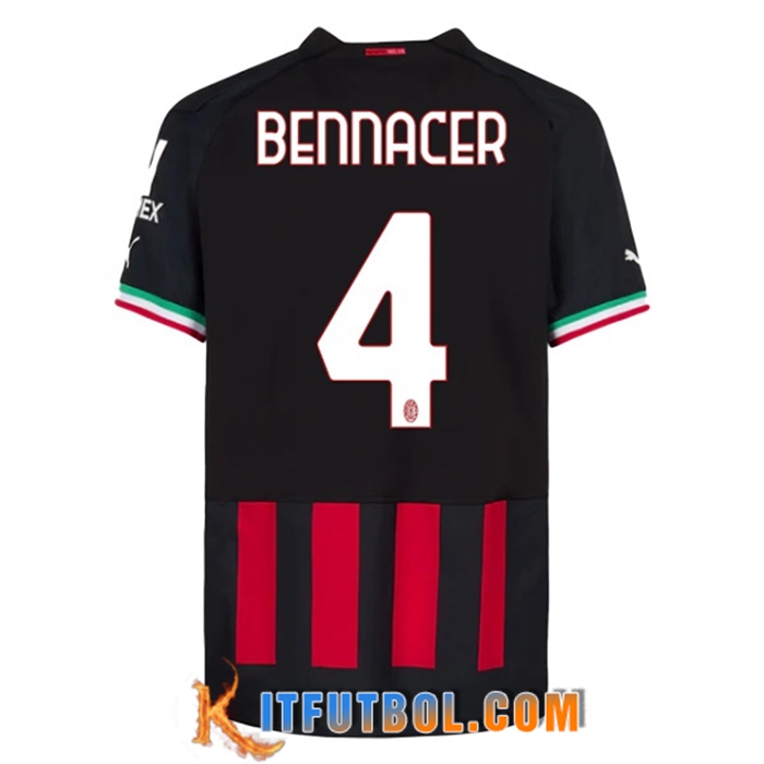 Camisetas De Futbol AC Milan (BENNACER #4) 2022/23 Primera