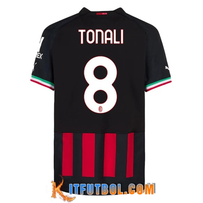 Camisetas De Futbol AC Milan (TONALI #8) 2022/23 Primera