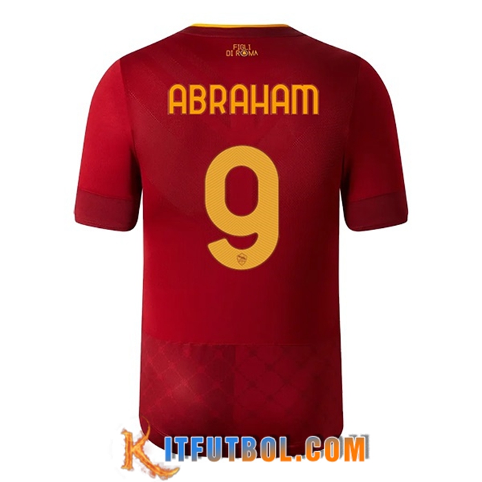 Camisetas De Futbol AS Roma (ABRAHAM #9) 2022/23 Primera
