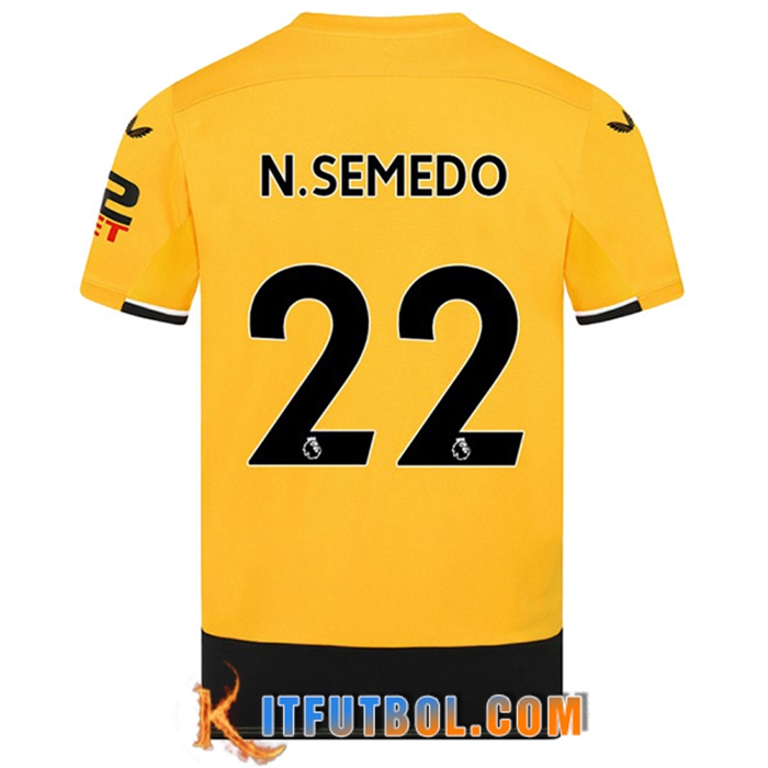 Camisetas De Futbol Wolves (N.SEMEDO #22) 2022/23 Primera