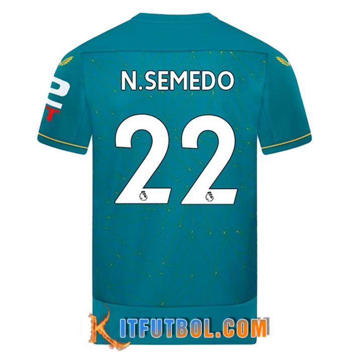 Camisetas De Futbol Wolves (N.SEMEDO #22) 2022/23 Segunda