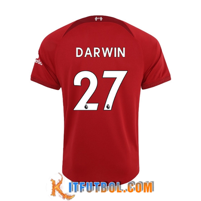 Camisetas De Futbol Liverpool (DARWIN #27) 2022/23 Primera