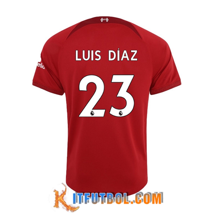 Camisetas De Futbol Liverpool (LUIS DIAZ #23) 2022/23 Primera