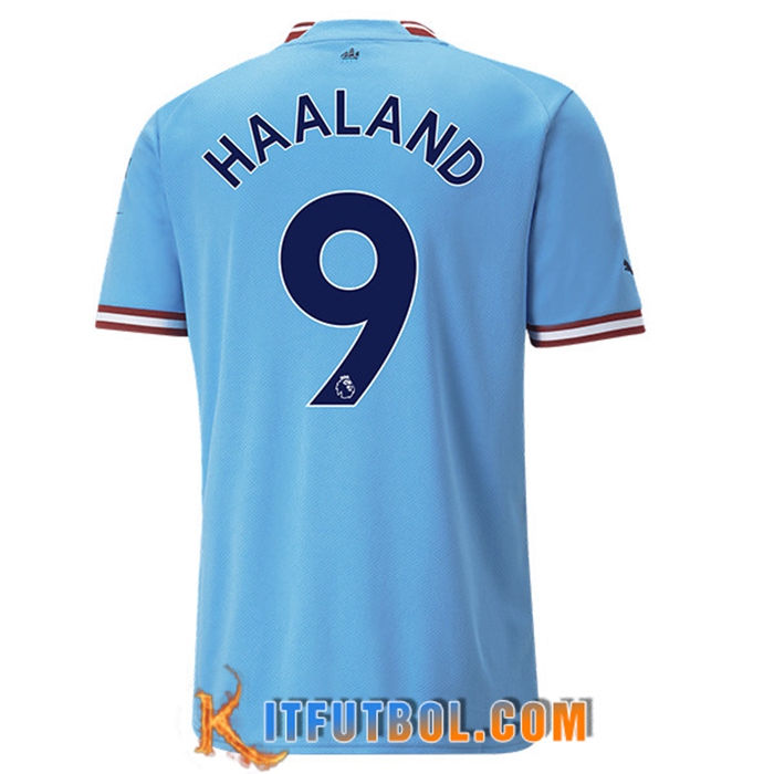 Camisetas De Futbol Manchester City (HAALAND #9) 2022/23 Primera