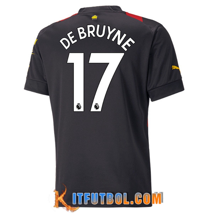 Camisetas De Futbol Manchester City (DE BRUYNE #17) 2022/23 Segunda