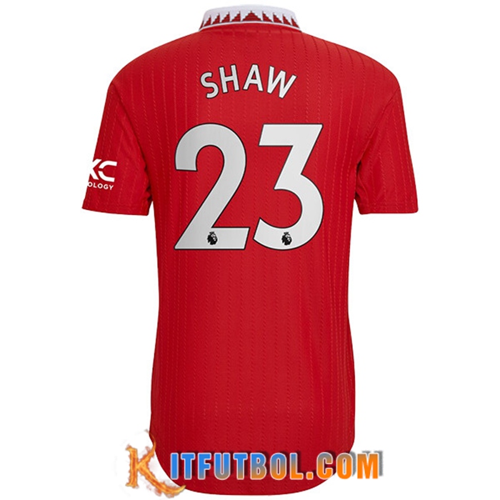 Camisetas De Futbol Manchester United (SHAW #23) 2022/23 Primera