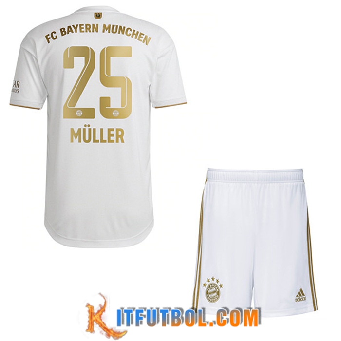 Camisetas De Futbol Bayern Munich (MÜLLER #25) Ninos Segunda 2022/23