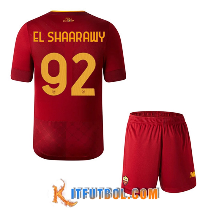 Camisetas De Futbol AS Roma (EL SHAARAWY #92) Ninos Primera 2022/23