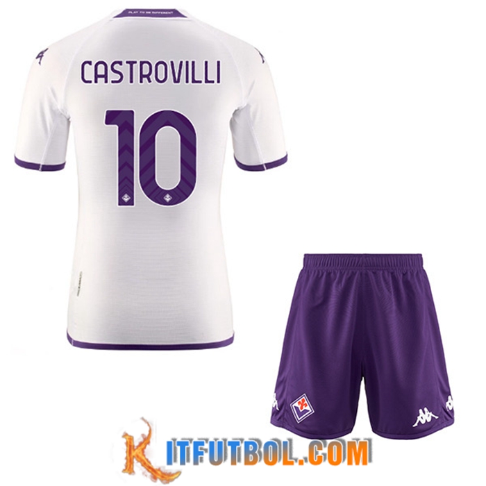Camisetas De Futbol ACF Fiorentina (CASTROVILLI #10) Ninos Segunda 2022/23