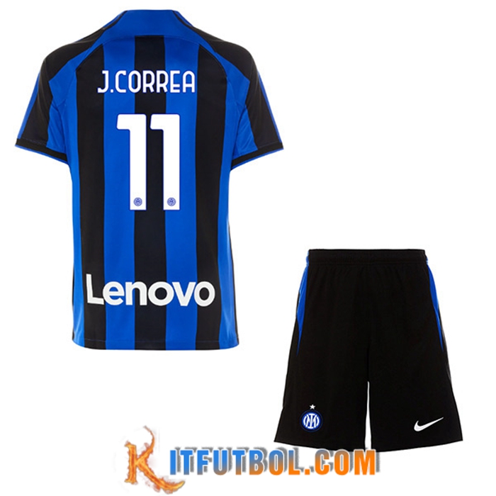 Camisetas De Futbol Inter Milan (J.CORREA #11) Ninos Primera 2022/23