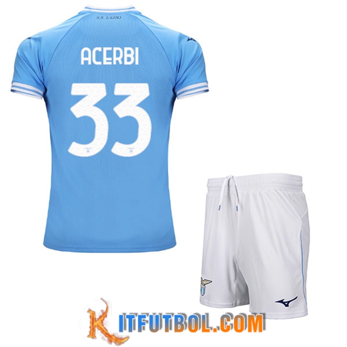 Camisetas De Futbol SS Lazio (ACERBI #33) Ninos Primera 2022/23