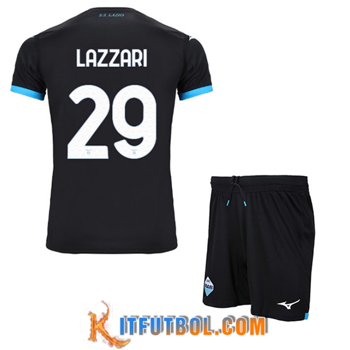 Camisetas De Futbol SS Lazio (LAZZARI #29) Ninos Segunda 2022/23